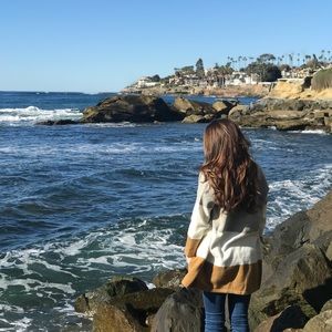 Forever 21 block cardigan